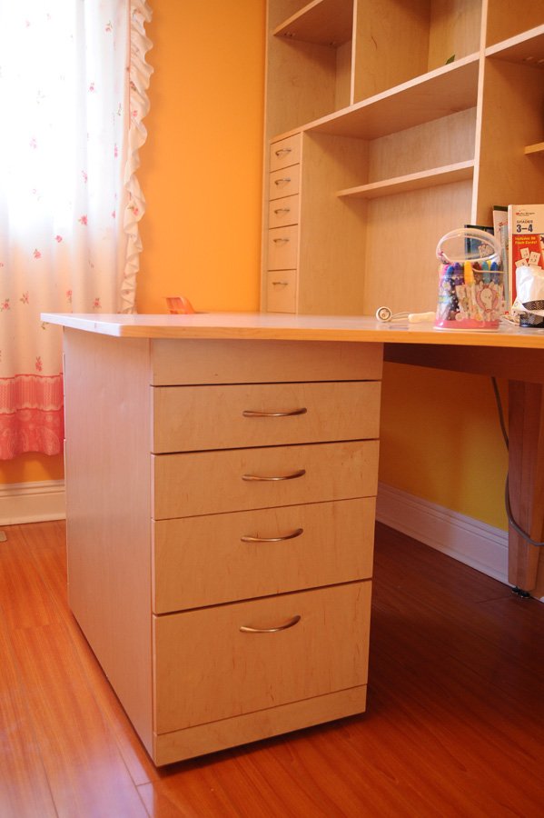 Study Desk with built-in bookcase