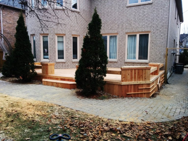 Cedar low profile deck