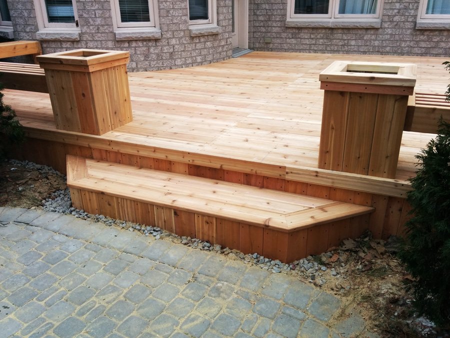 Cedar low profile deck