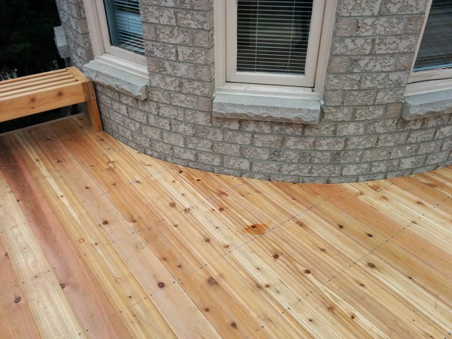 Cedar low profile deck