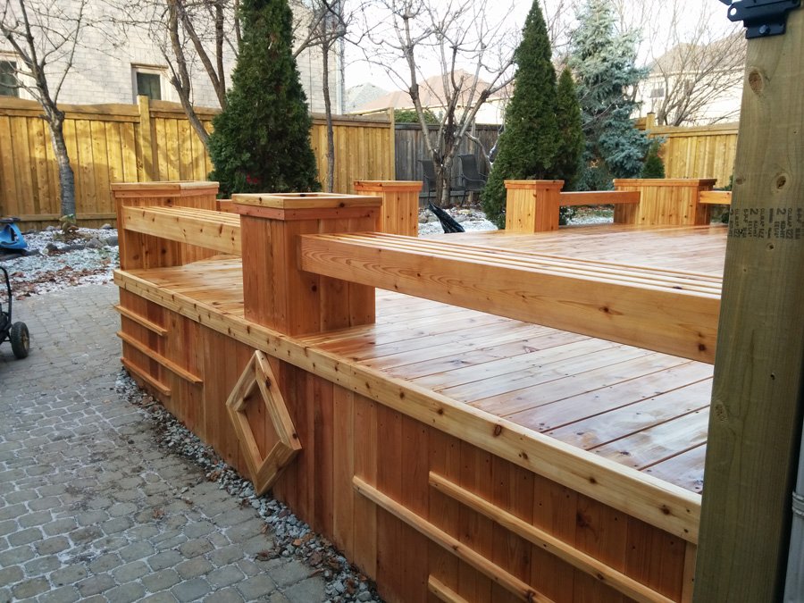 Cedar low profile deck