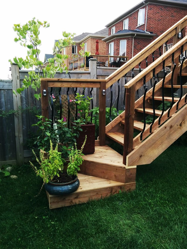 12 foot high deck