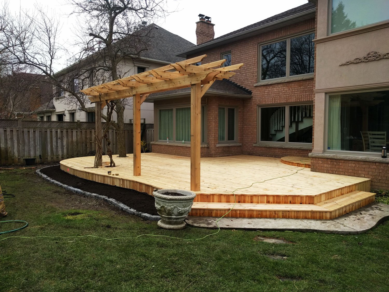 Everything for the wistaria and apple tree