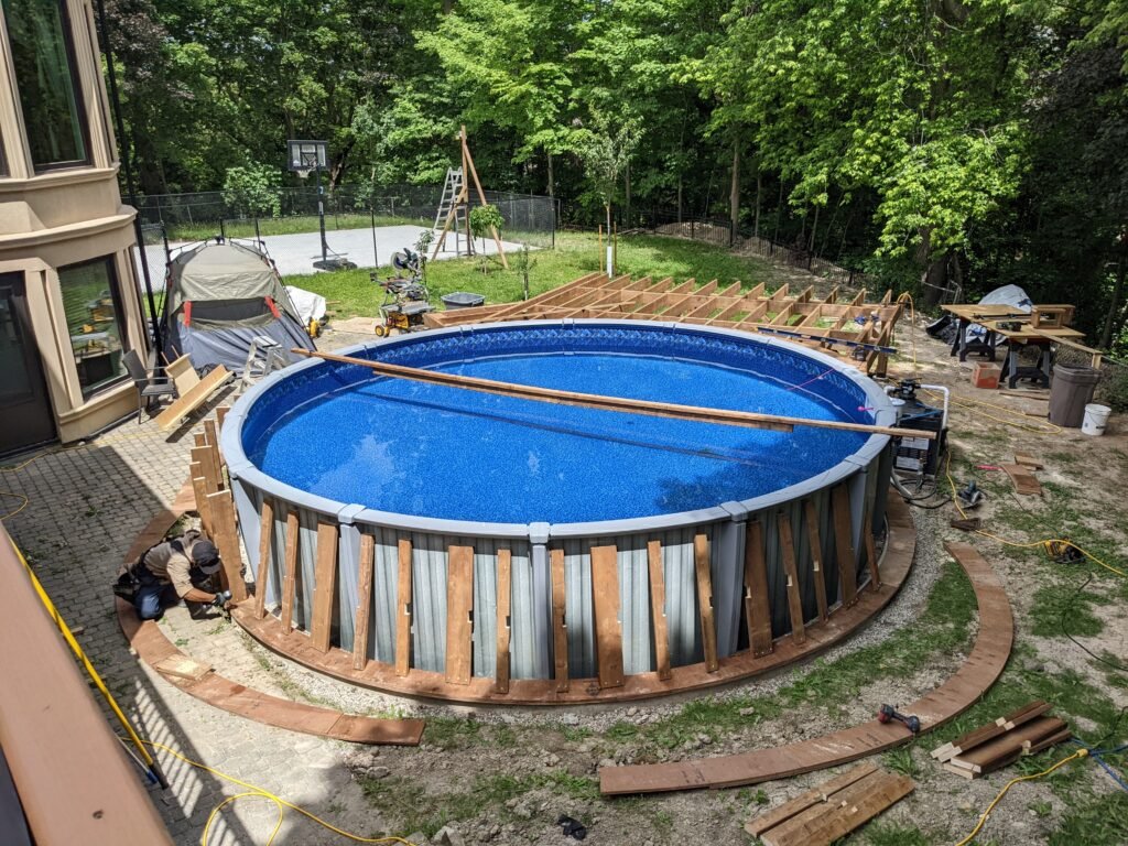 Deck and Above Ground Pool