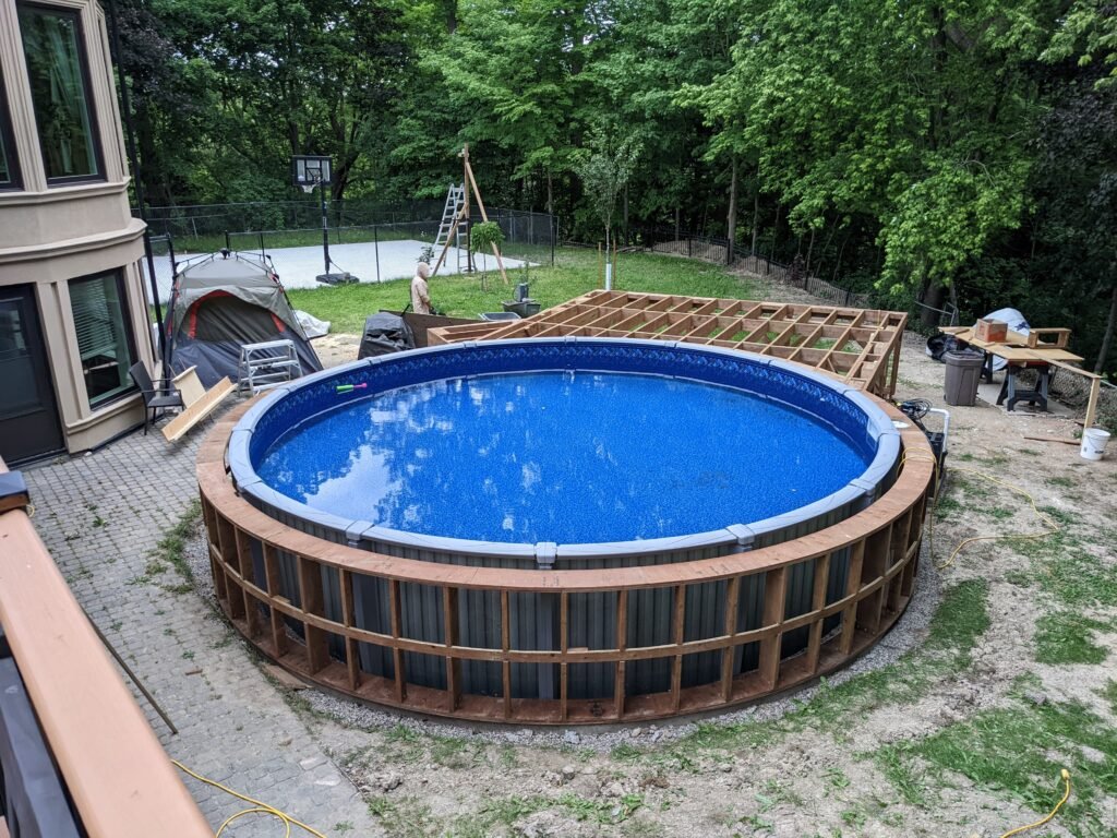 Deck and Above Ground Pool