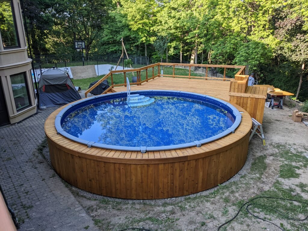 Deck and Above Ground Pool