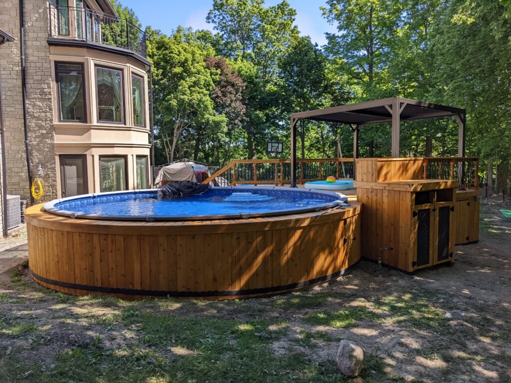 Deck and Above Ground Pool