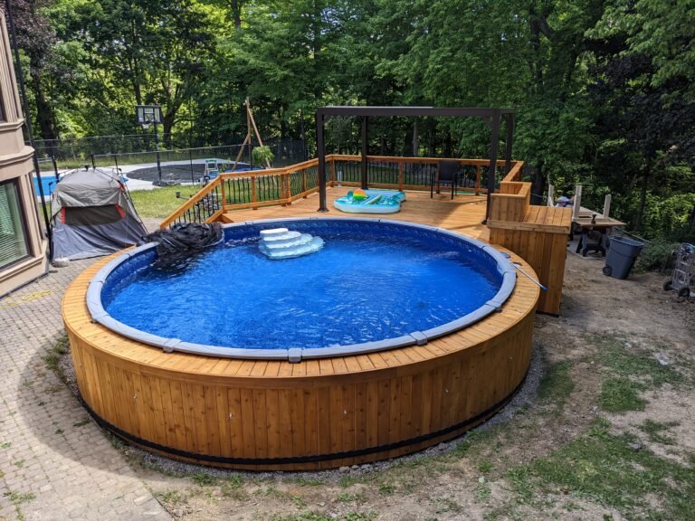 Deck and Above Ground Pool