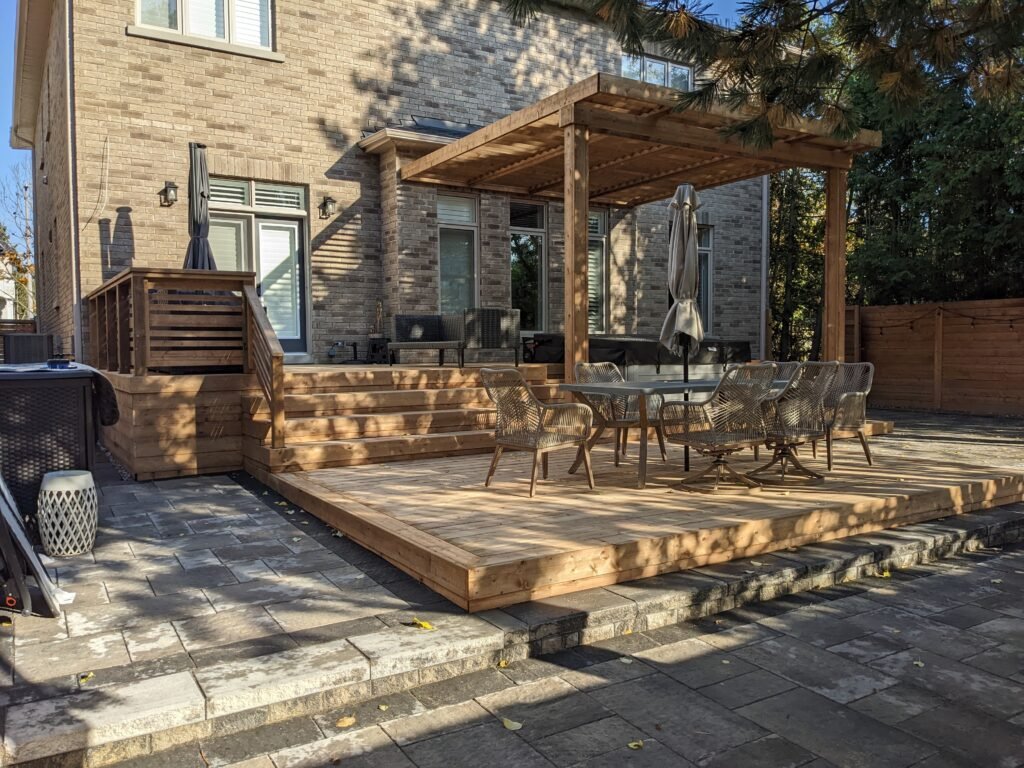 Multi Level Deck with Pergola and Jacuzzi